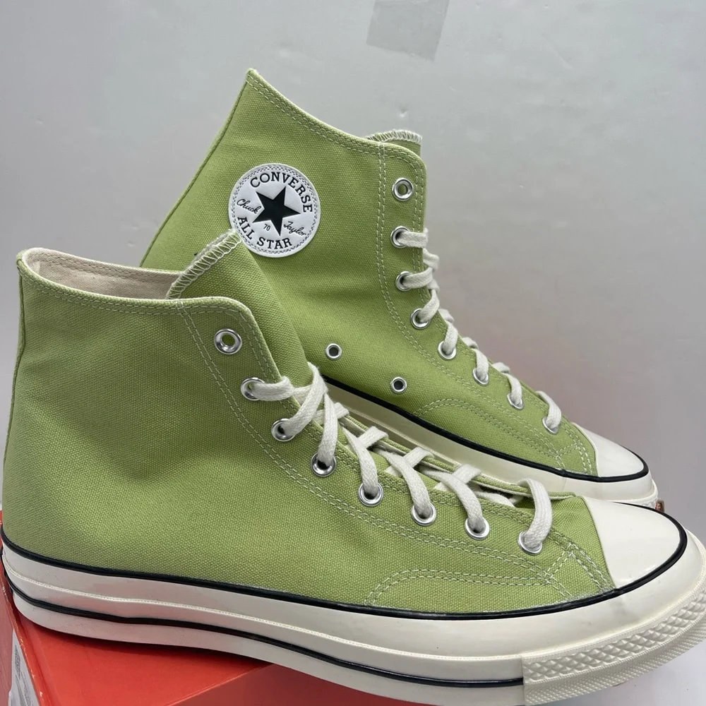Converse Men’s A04585C CHUCK 70 HI VITALITY GREEN/EGRET/BLCK High Tops Sneakers